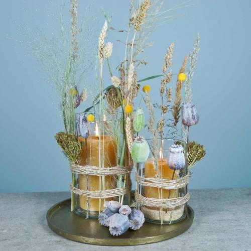 Floristik24 Kunstige valmuekapsler gule, brune 6stk