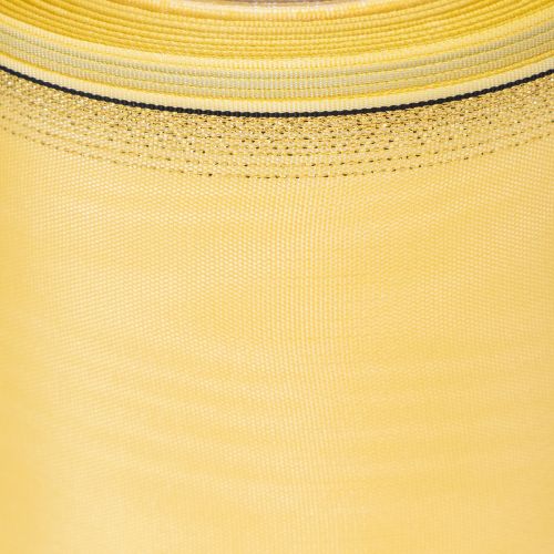 gjenstander Moiré-kransbånd, gult med gullkant, 125 mm x 25 m - Høykvalitets sorgbånd, dekorativt bånd, sløyfebånd