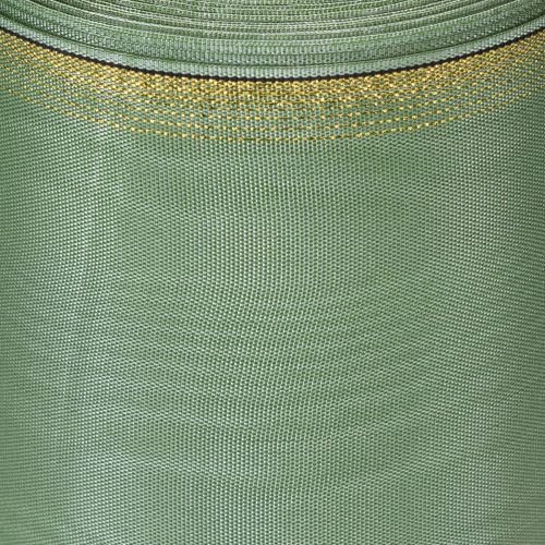 gjenstander Moiré kransbånd salviegrønt med gullkant, 150 mm x 25 m, dekorativt bånd til blomsterdekorasjoner og kranser