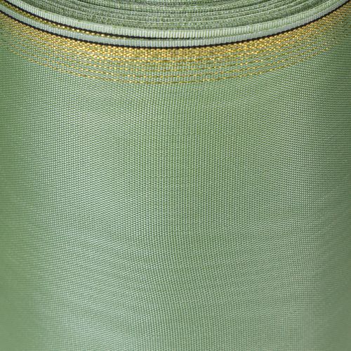 gjenstander Moiré kransbånd salviegrønt med gullkant - 175 mm x 25 m - dekorativt bånd til blomsterdekorasjoner og feiringer