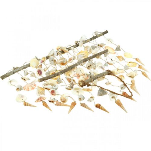 Floristik24 Skjell halskjede veggdekor skjell dekorasjon maritim L80cm