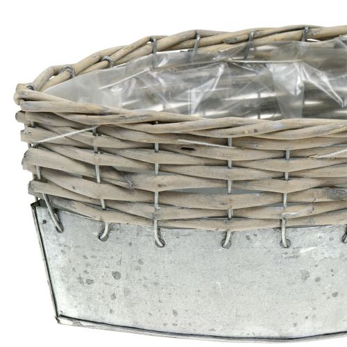 Floristik24 Sinkbåt med flettverk 30,5 x 10,5cm H12cm