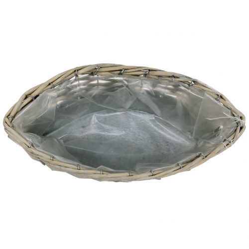Floristik24 Sinkbåt med flettverk 30,5 x 10,5cm H12cm