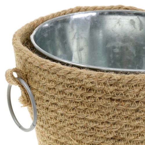 Floristik24 Sinkgryte med jute cachepot Ø18cm H15cm