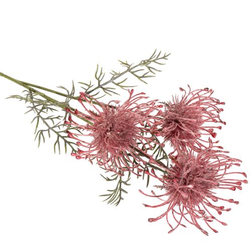 Kunstig blomst nålepute protea blomstrende gren 65 cm 3 stk | Floristik24.no