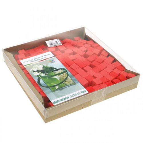 Floristik24 Våt skum mini-kube rød 300p