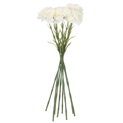 Kunstig nellikblomst med stilk til buketter og kranser, 56 cm, 8 stk. | Floristik24.no