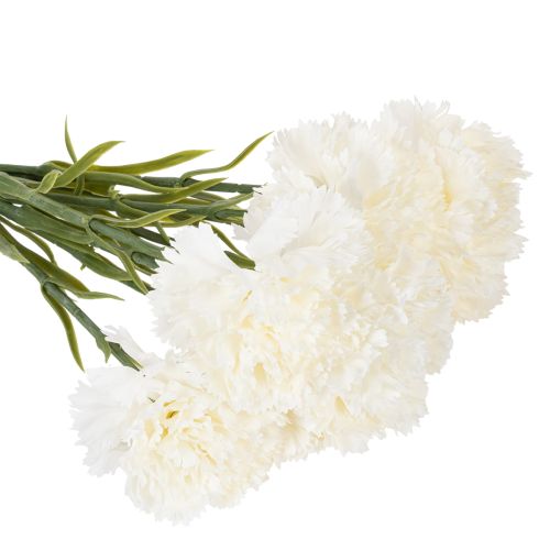 Kunstig nellikblomst med stilk til buketter og kranser, 56 cm, 8 stk. | Floristik24.no