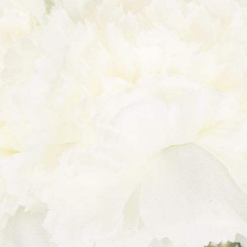 Kunstig nellikbukett, hvite kunstige blomster, dekorasjon, 4 bunter | Floristik24.no