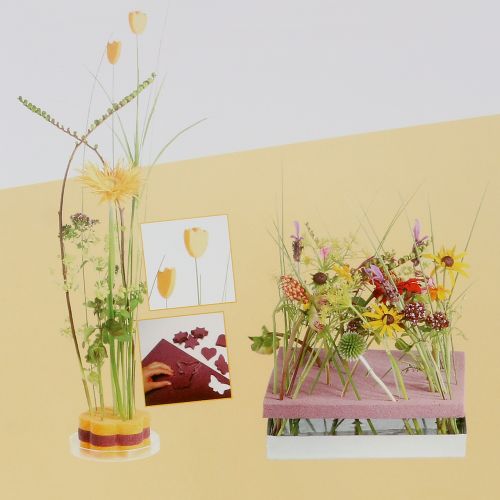 Blomsterskum designer paneler plug-in størrelse gul 34,5 cm × 34,5 cm 3 stk