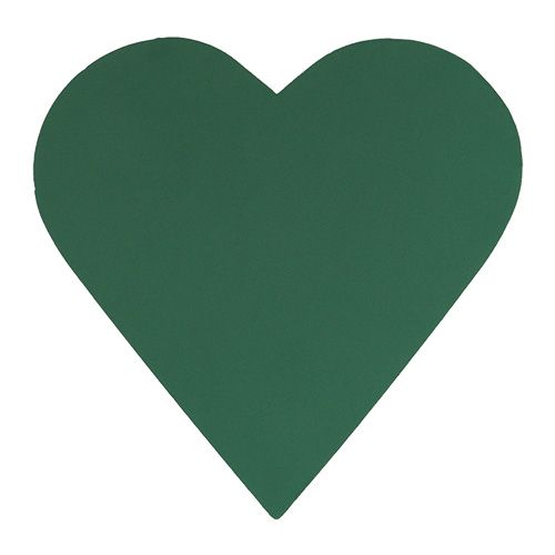 Blomsterskum hjerte plug-in materiale grønn 46cm x 45cm 2stk