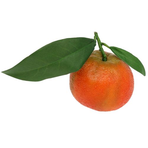 Oransje med blad 7cm 4stk