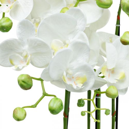 gjenstander Kunstige orkideer i potte hvit kunstig plante 63cm