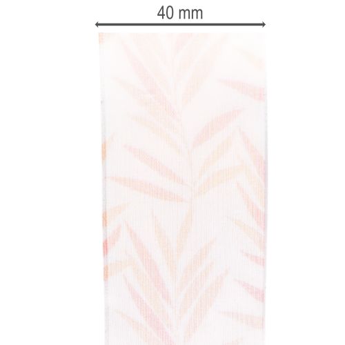 gjenstander Organzabånd, chiffonbånd, jungeloransje, 40 mm, 15 m