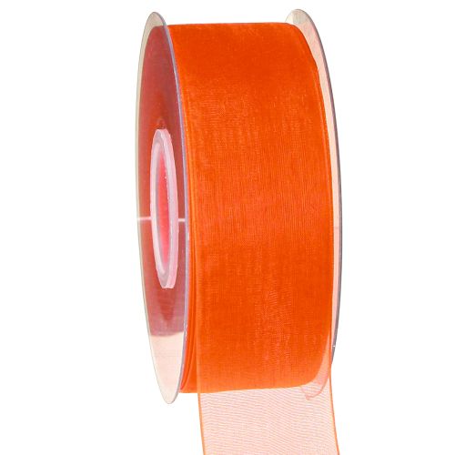 gjenstander Organza bånd gavebånd oransje bånd kant 40mm 50m