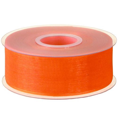 gjenstander Organza bånd gavebånd oransje bånd kant 40mm 50m