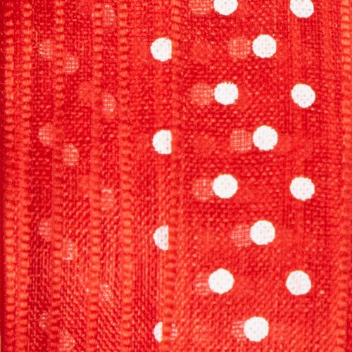 gjenstander Bånd med prikkete mønster for allsidig sesongbasert gaveinnpakning, 1,5 cm bredt, 20 m langt