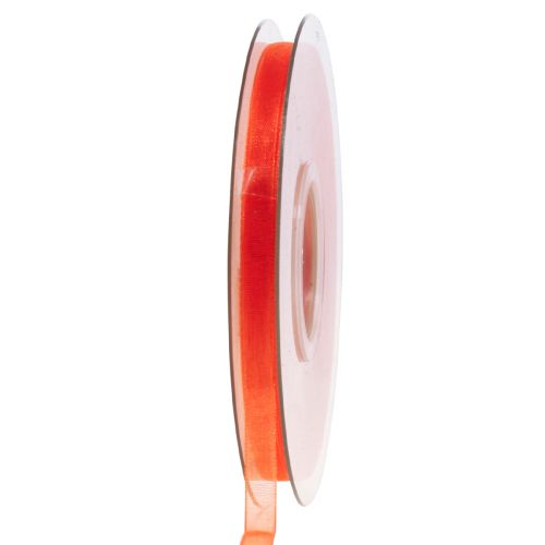 gjenstander Organza bånd gavebånd oransje bånd kant 6mm 50m
