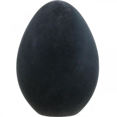 gjenstander Påskeegg plast svart egg Påskepynt flokket 40cm