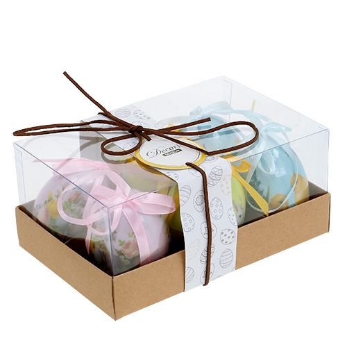 Floristik24 Påskeegg til henging, diverse farger 7cm 6stk