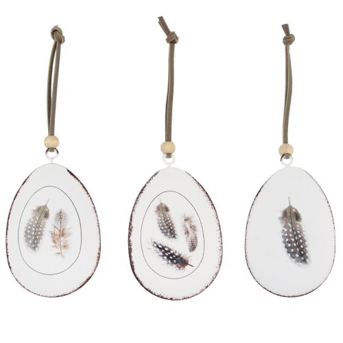 Påskeegg til oppheng av dekorative egg hengende dekorasjon metall 5×7cm 8 stk