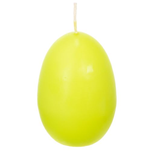 Floristik24 Påskelys, eggformede, eggformede påskelys, limegrønne, 9 cm, 20 timer, 6 stk.