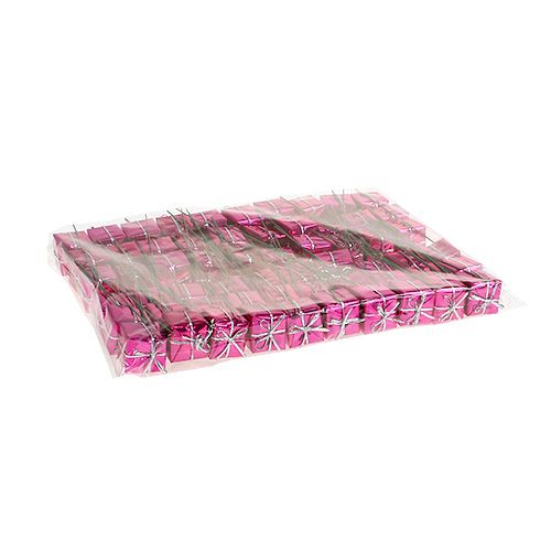 Floristik24 Pakke 2,5cm på ledning Rosa 60stk