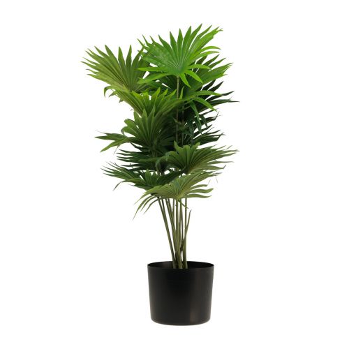 Palm dekorativ vifte palm kunstige planter potte grønn 80cm