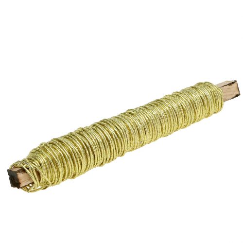 Floristik24 Papirsnor wire innpakket Ø0,8mm 22m gull