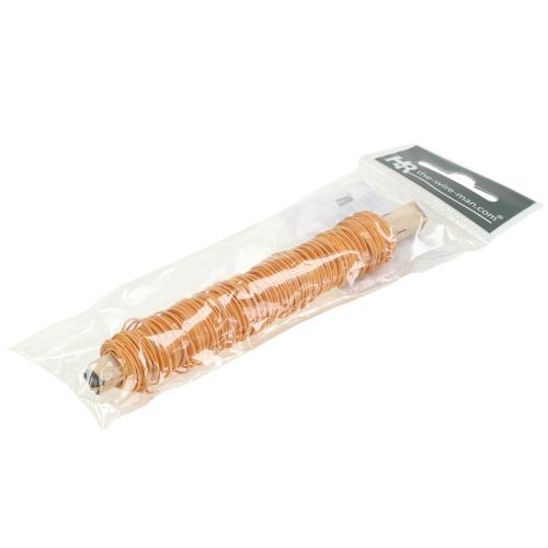 Floristik24 Papirledningstråd innpakket Ø0,8mm 22m oransje