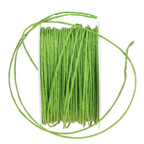 gjenstander Papirsnor trådpakket Ø2mm 100m eplegrønn