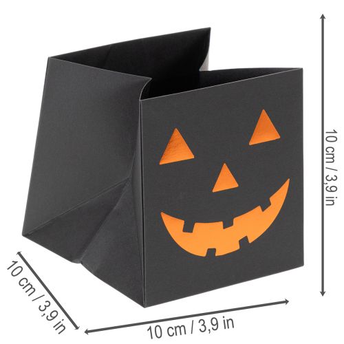 Papirpose med gresskaransikt, Halloween-dekorasjon 10 cm, 6 stk. | Floristik24.no