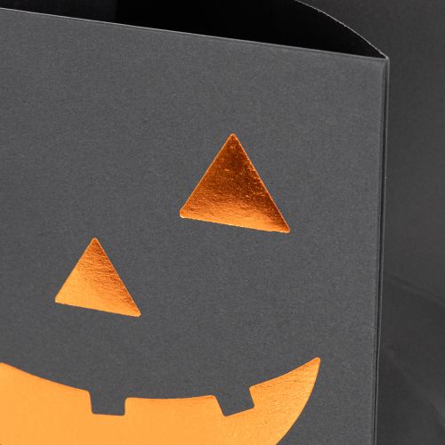 Papirpose med gresskaransikt, Halloween-dekorasjon 10 cm, 6 stk. | Floristik24.no