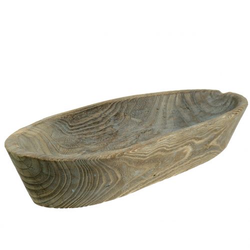Floristik24 Dekorativ skål paulownia tre oval 44cm x 19cm H8cm