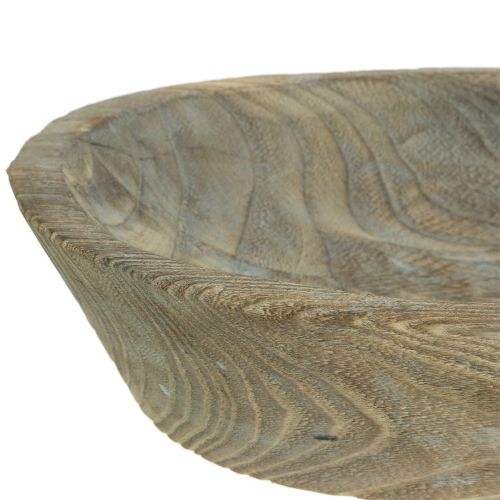 Floristik24 Dekorativ skål paulownia tre oval 44cm x 19cm H8cm