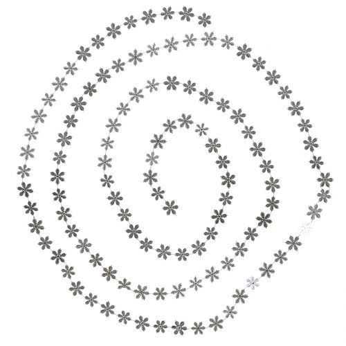 Floristik24 Dekorative krans snøfnugg sølv 270cm