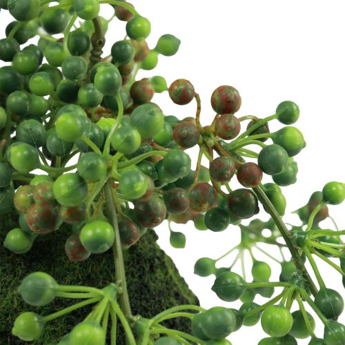 gjenstander Perlestreng kunstig mose ball kunstige planter grønn 38cm