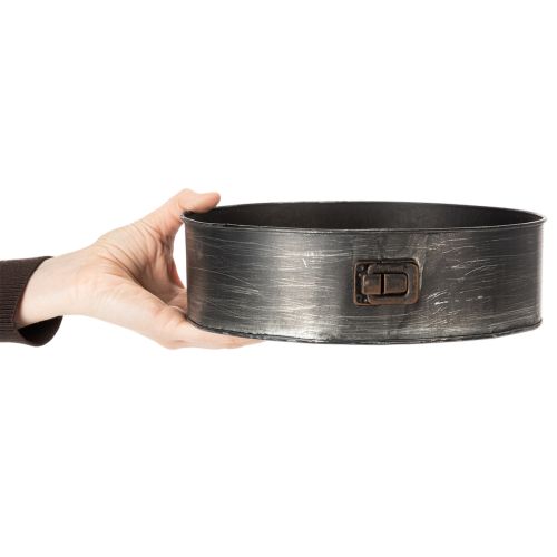 gjenstander Blomsterkasse, dekorativ bakeform, springform for planting, metalldekorasjon Ø24cm H7,5cm