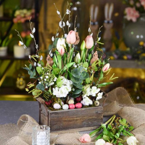 Floristik24 Plantekasse, dekorativ boks, treboks med håndtak, håndverksboks Shabby Chic L25cm H10cm