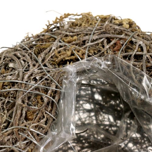 Floristik24 Plantehjerte laget av vinstokker og lavnatur 25cm x 19cm