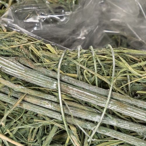Dekorativt hjerte laget av naturgress med folieinnlegg, 14 cm, 2 stk. | Floristik24.no