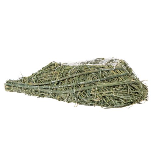 Plantehjerte laget av naturmateriale med folieinnlegg, 22 cm, 2 stk. | Floristik24.no