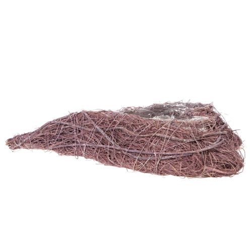 Hjerteformet bolle laget av kvister med folieinnlegg, 37 cm | Floristik24.no