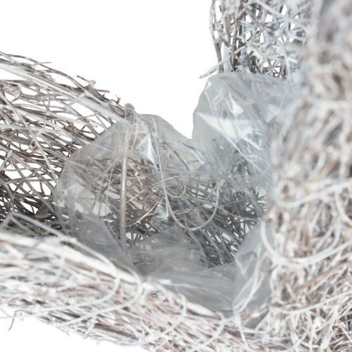 Floristik24 Plantehjerte Stående Vinrankehjerte Hvit Bordpynt 36×9×48cm