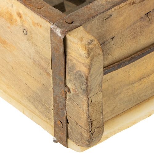 gjenstander Blomsterkasse i tre, mursteinform, oppsirkulering, 32 × 15 × 10 cm