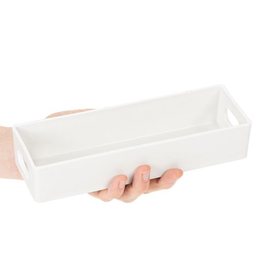 Rektangulært brett med håndtak for oppbevaring og borddekorasjon, 32 cm | Floristik24.no