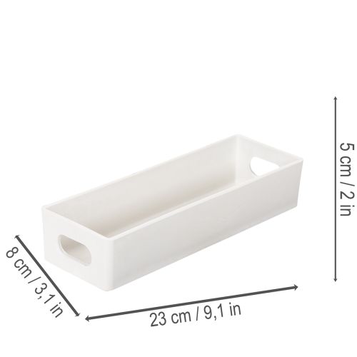 Rektangulært brett med håndtak for oppbevaring og borddekorasjon, 32 cm | Floristik24.no