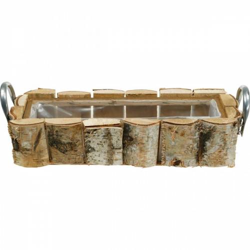 Floristik24 Plantekasse bjørk med håndtak 40×15×13cm deco bjørkeved