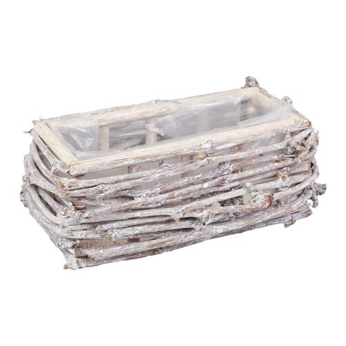Floristik24 Plantekasse plantekassegrener vasket hvit 30×17×12cm