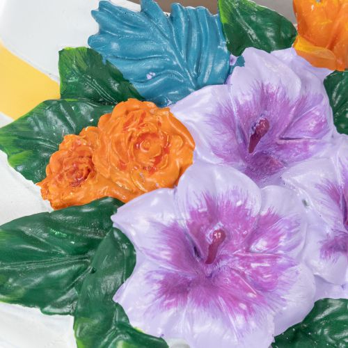 gjenstander Blomstervase kvinne i hatt med blomster plantepottedekorasjon for innendørs og utendørs bruk 20 cm